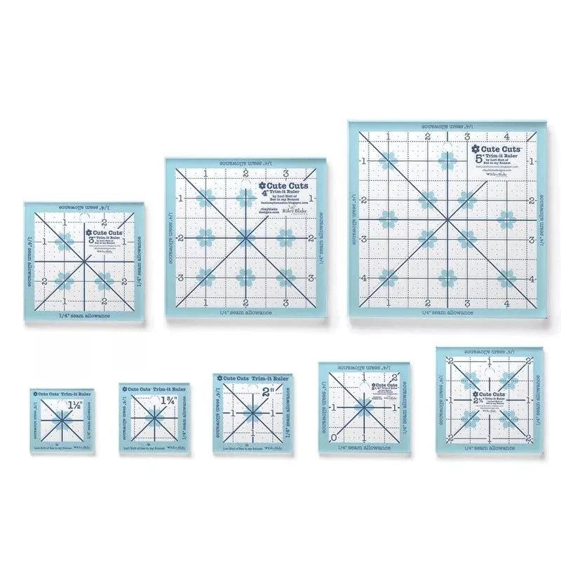 Lori Holt Cute Cuts Trim-it In-Between Sizes 8 Ruler Set