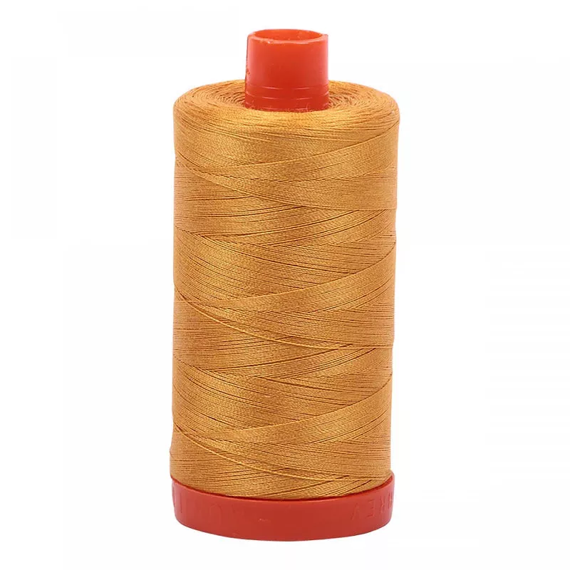 Mako Cotton Thread Orange Mustard Aurifil Cotton 50wt 2140