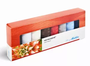 Mettler ME89161 Metrosene Plus Gift Pack 8 Spools x164 Yards Poly 40wt All Purpose Thread Made in Switzerland, Assorted Colors