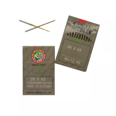 Organ Embroidery Needles - 80/12 - DBxK5 - Titanium - Sharp (PD) - 10Pk