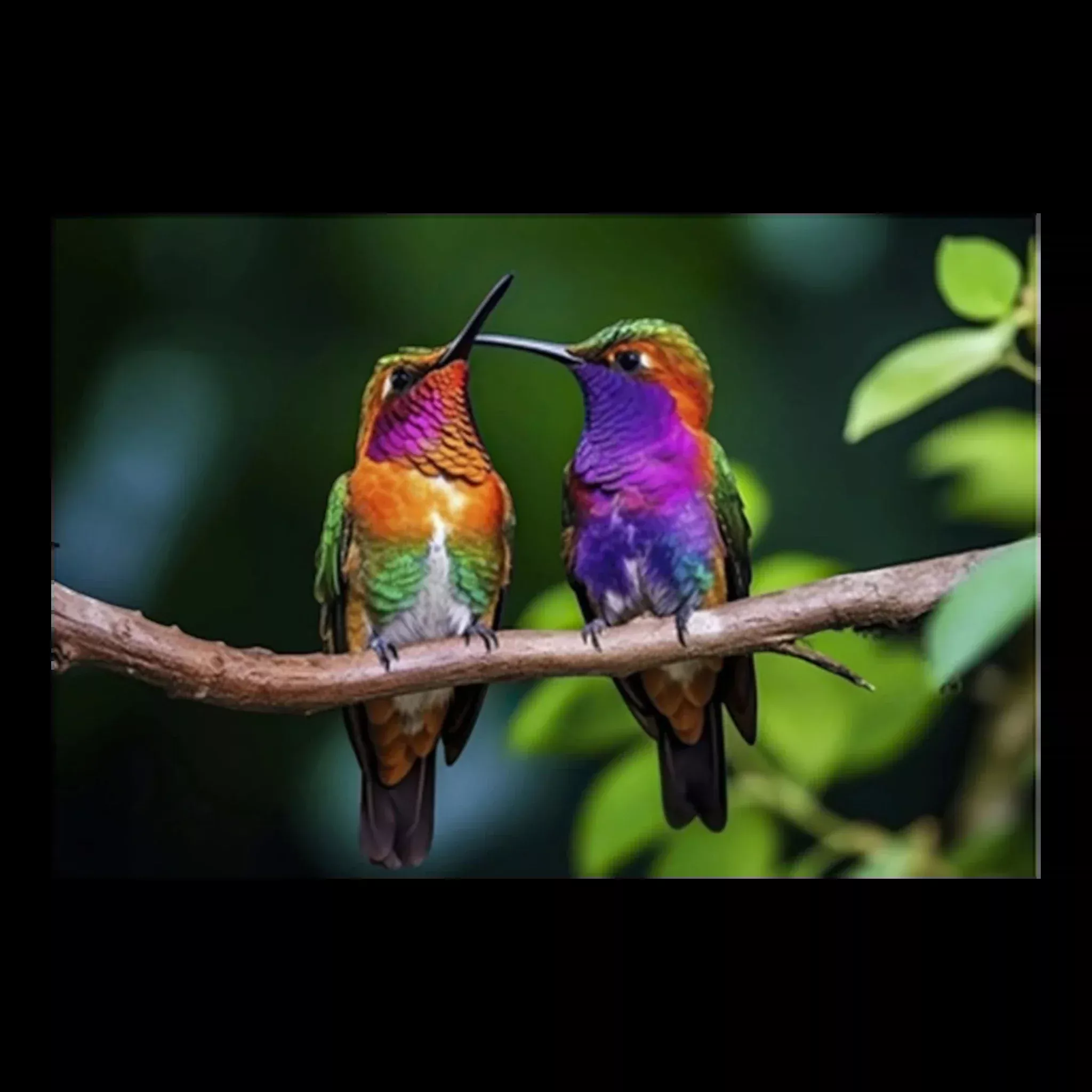 Pair of Hummingbirds Panel 438 mm x 286 mm