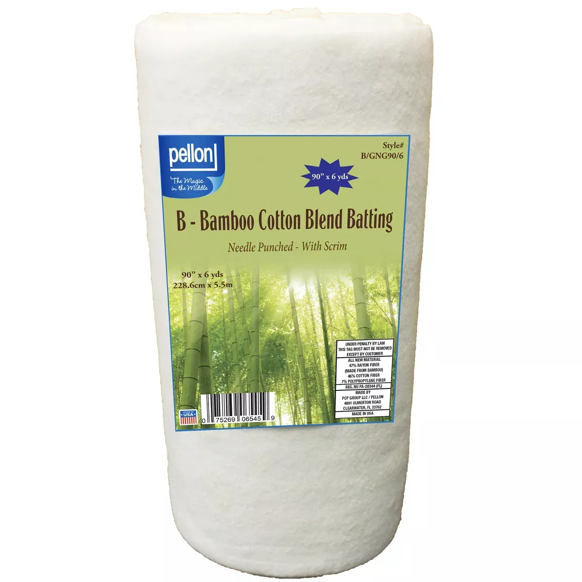 Pellon Bamboo/Cotton Batting Scrim 90" x 6 yards