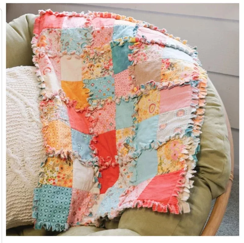 Pixie's Ragged Four Patch Quilt Pattern