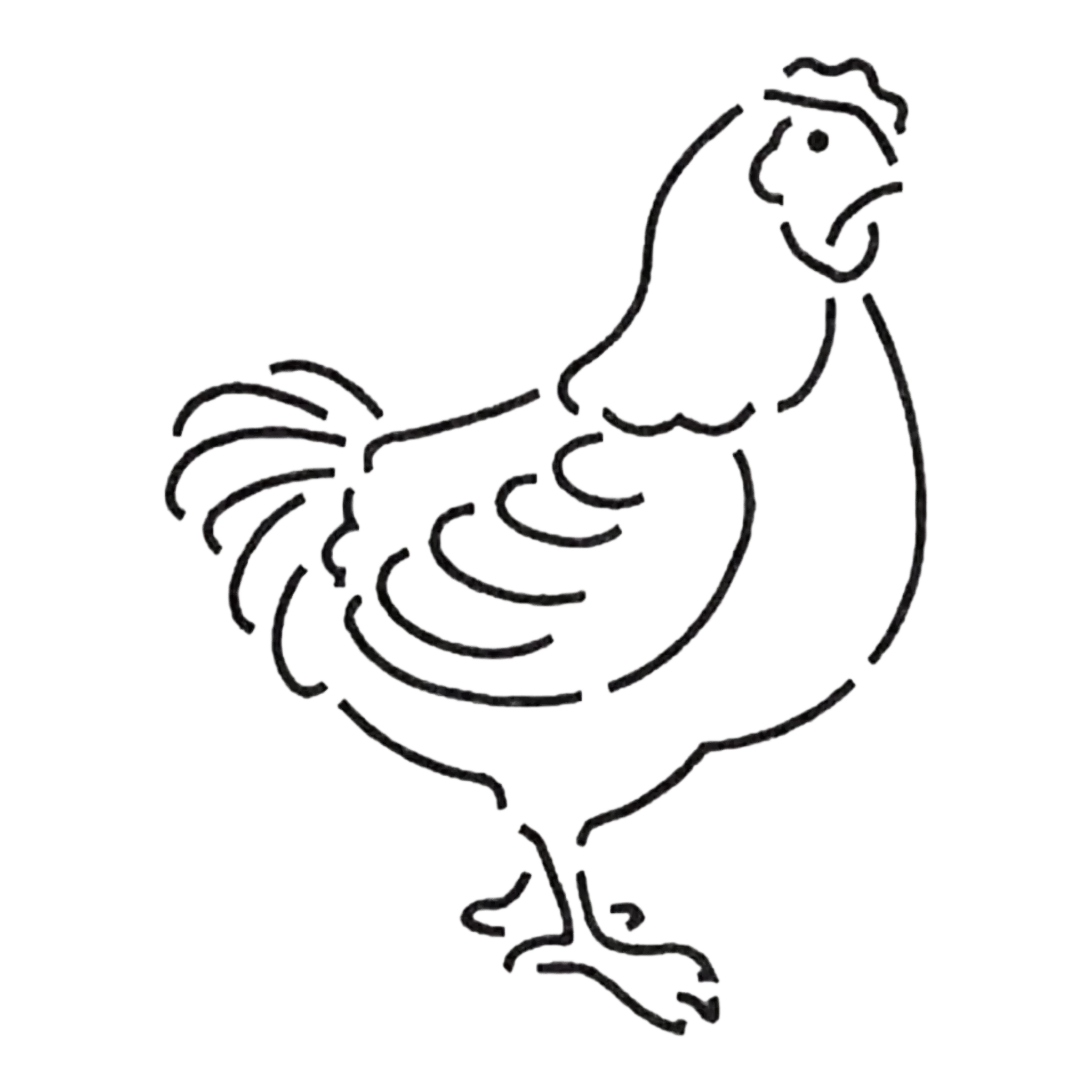 Quilt Stencil Bantam Chicken - 5 in