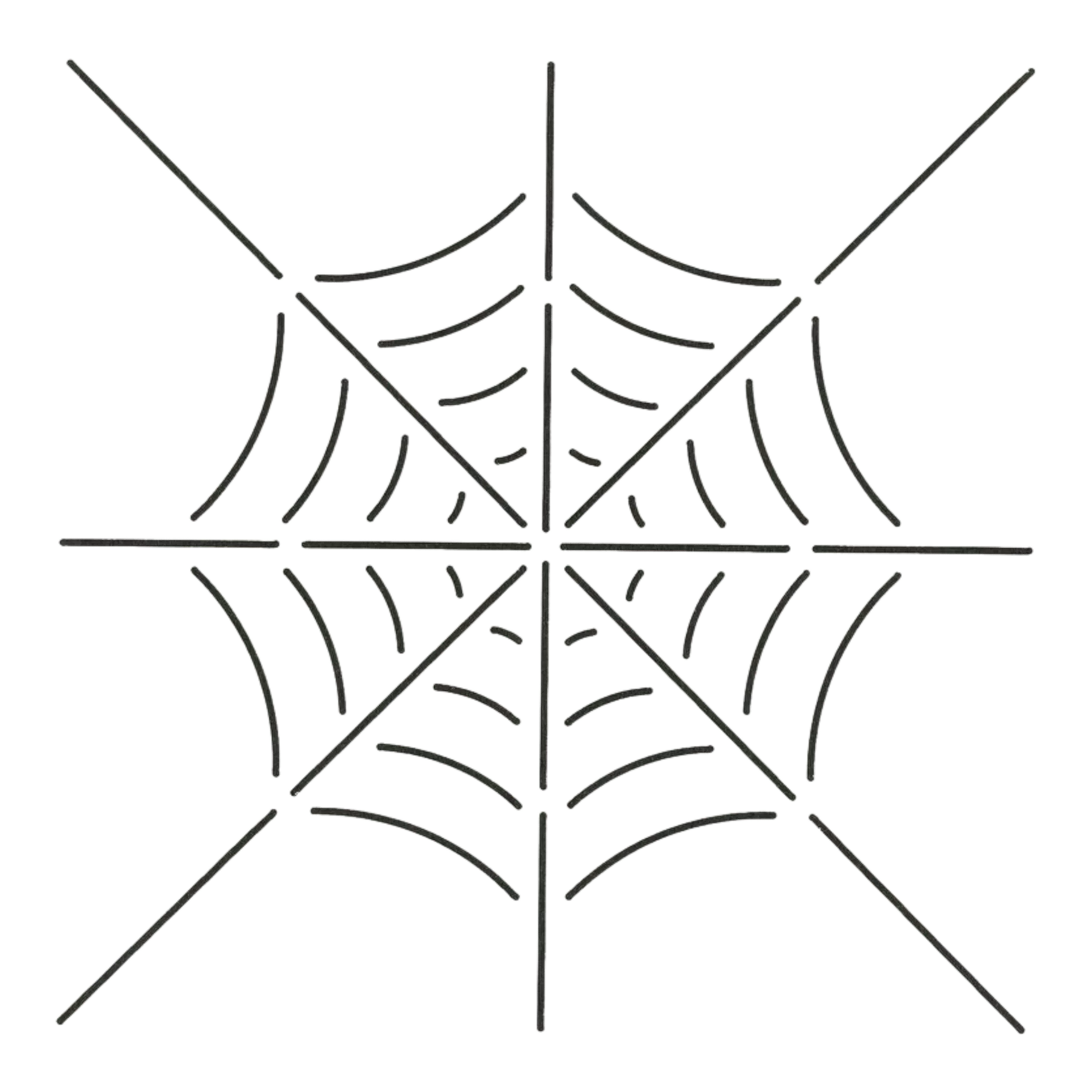 Quilt Stencil Spider Web - 8 in x 8 in