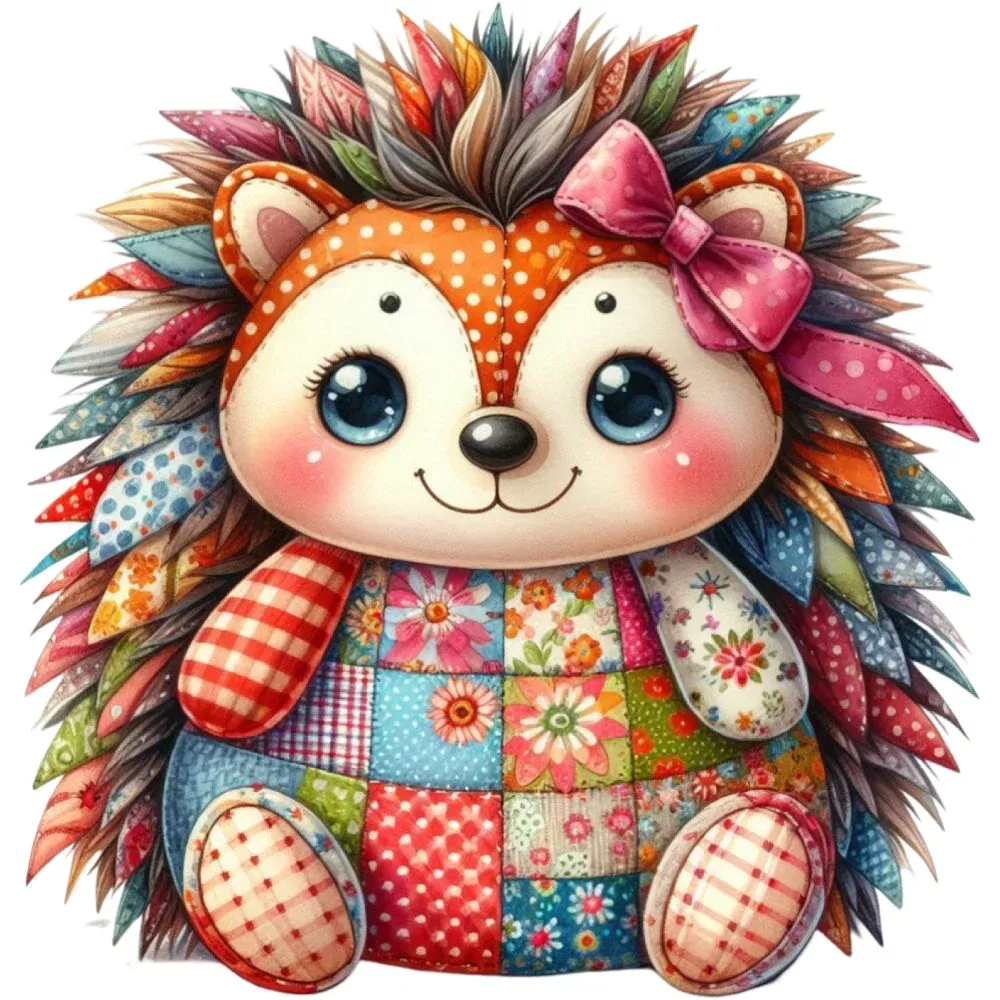 Quilted Toy Animals Fabric Panel 5