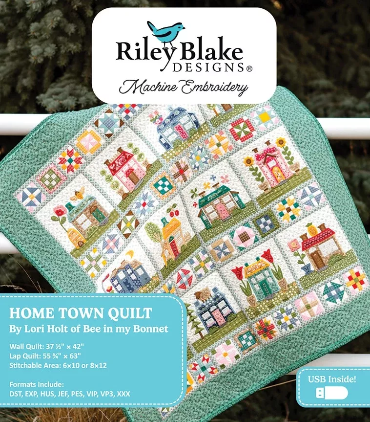 RB Home Town Quilt - Machine Embroidery USB