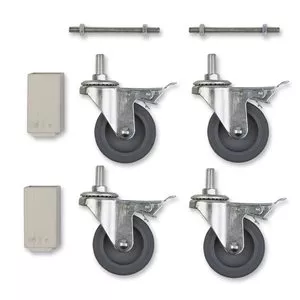 Reliable STANDCASTERSET 4 Wheels Rolling Casters for T, H, L Leg Industrial Sewing Machine Table Stands (SET OF 4 with Threaded Bolts and Lock Nuts)