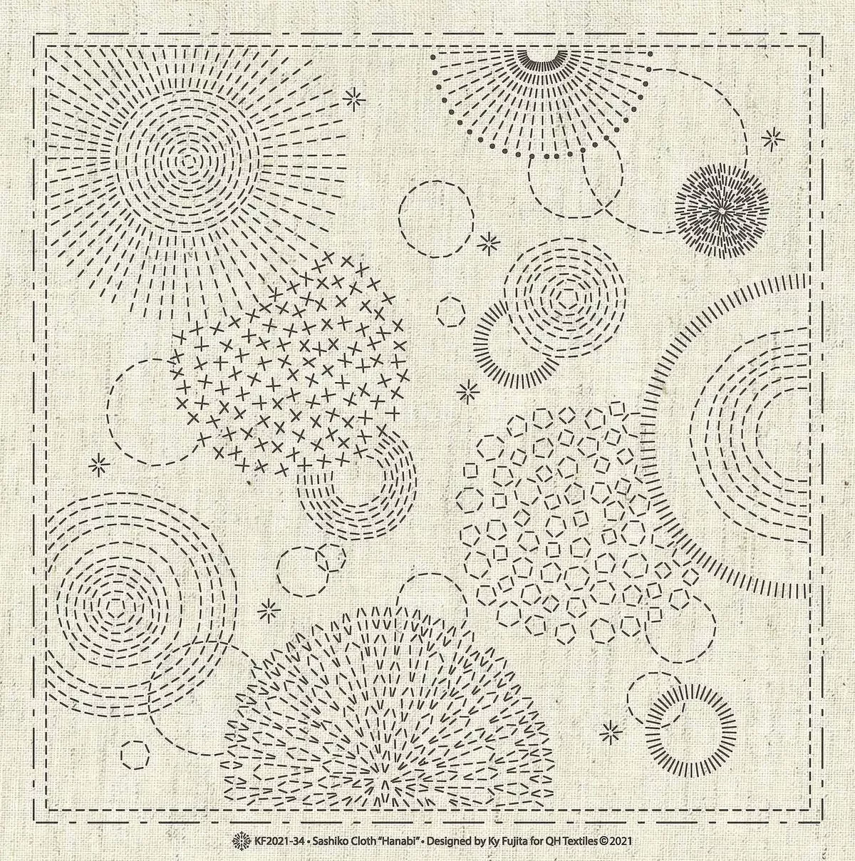 Sashiko Cloth Hanabi