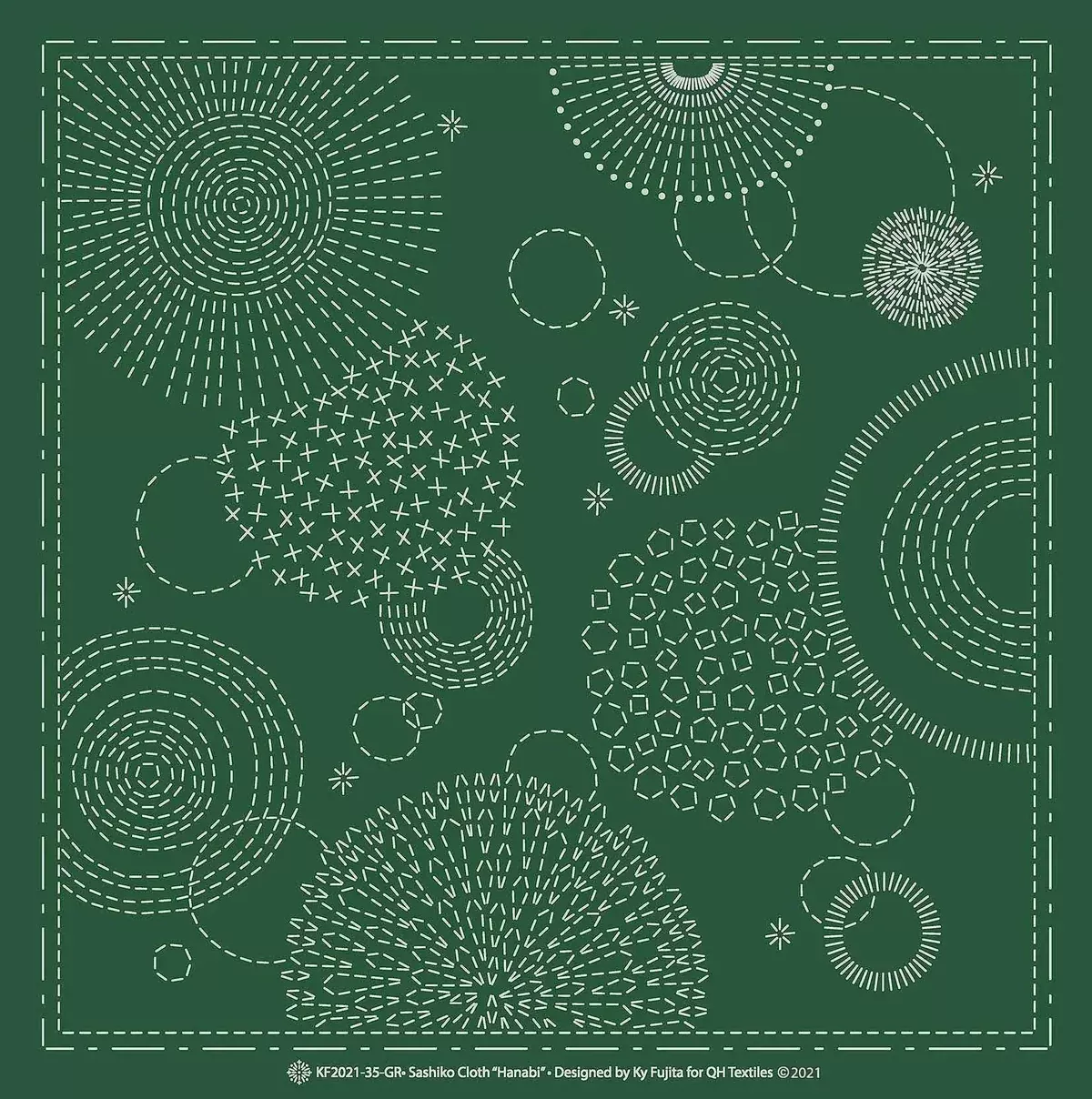 Sashiko Cloth HanabiGR