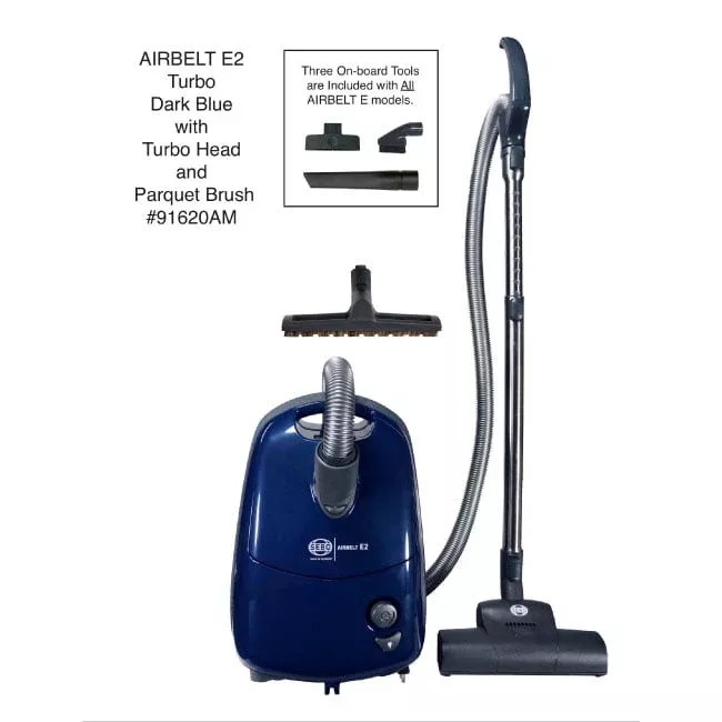 SEBO AIRBELT E2 Turbo Canister Vacuum Cleaner - Dark Blue