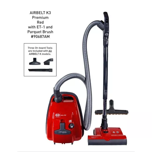 SEBO AIRBELT K3 Premium Canister Vacuum Cleaner - Red