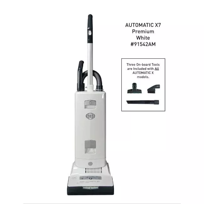 SEBO AUTOMATIC X7 Premium Upright Vacuum Cleaner - White