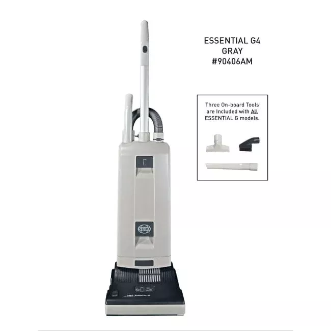 SEBO ESSENTIAL G4 Upright Vacuum Cleaner - Light Gray