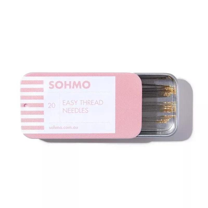 SOHMO Easy Thread Needles - 20 Needles in Sliding Tin
