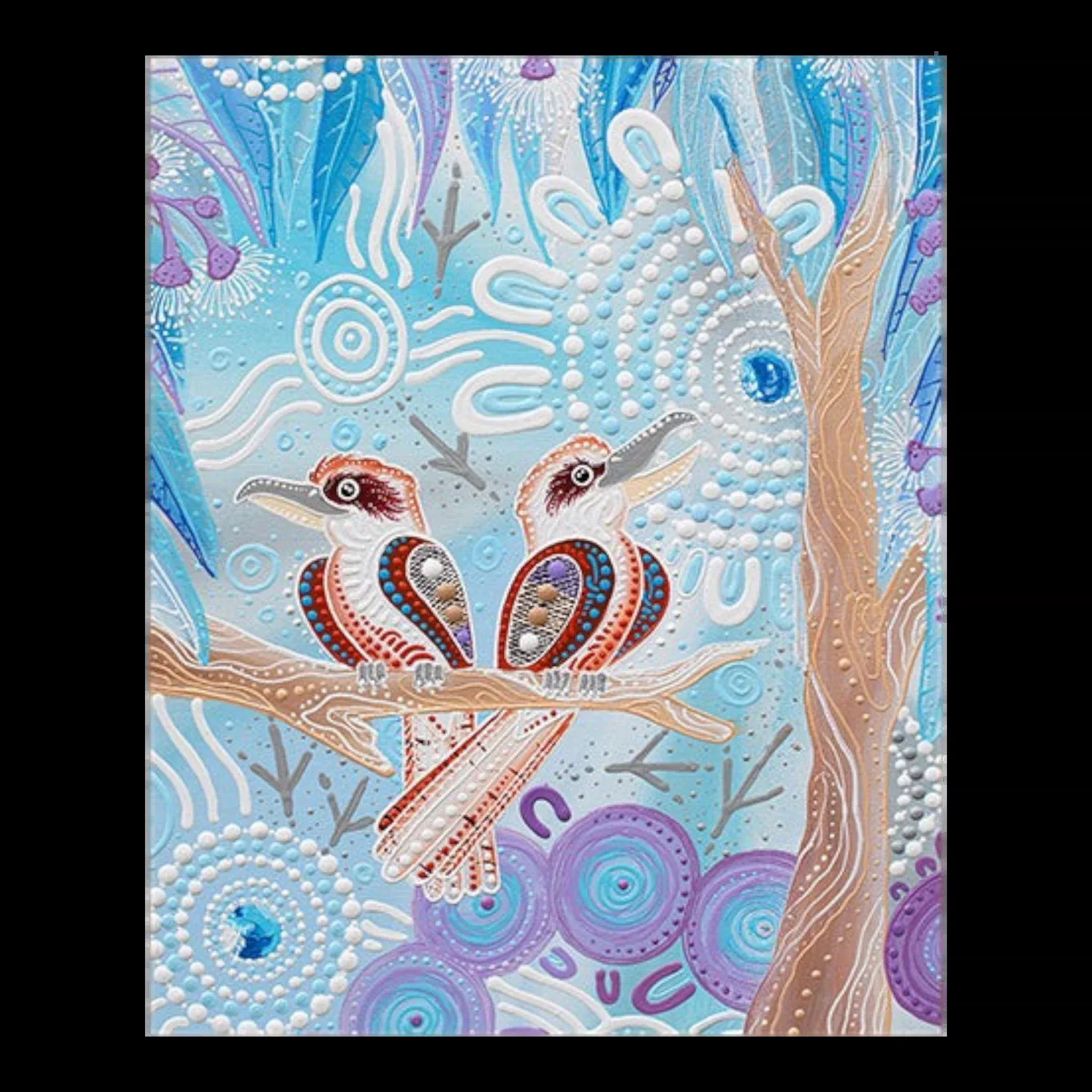 Spirit of the Bush III Kookaburra Dreaming 36 x 44 In Panel
