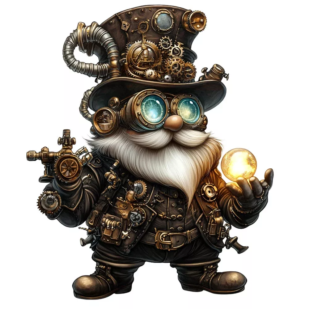 Steampunk Gnomes Fabric Panel 10