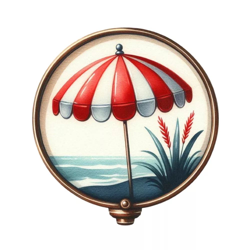 Summer Beach Round Fabric Panel 14