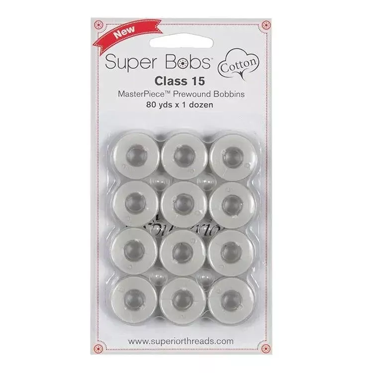 Super Bobs Cotton #151 Canvas (Class 15) 12 pack pre-wound bobbins