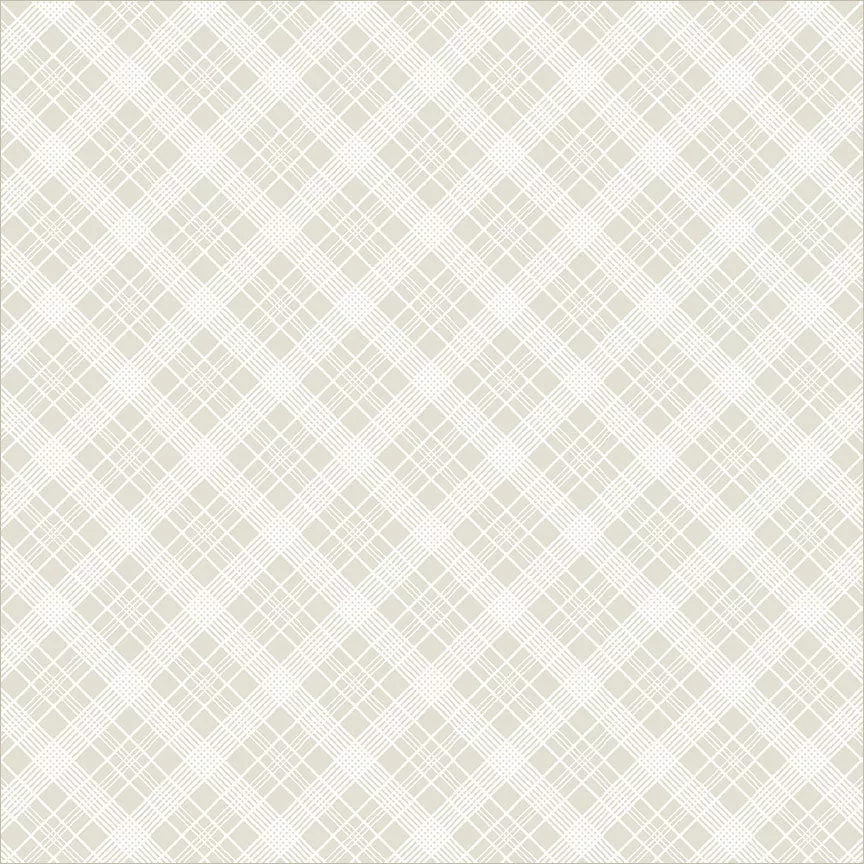 SWEET CREAM: Bias Plaid-Cream on Cream (1/4 Yard)