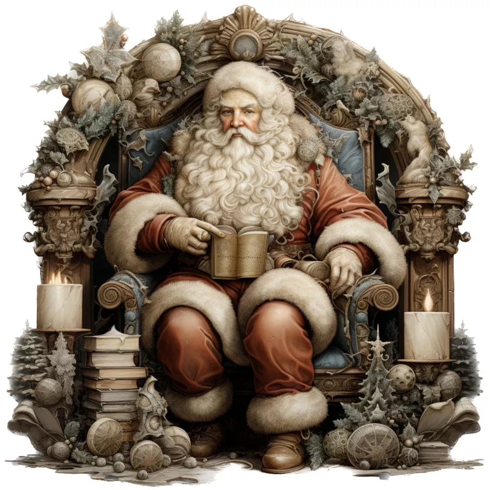 Vintage Santa Claus Fabric Panel 4