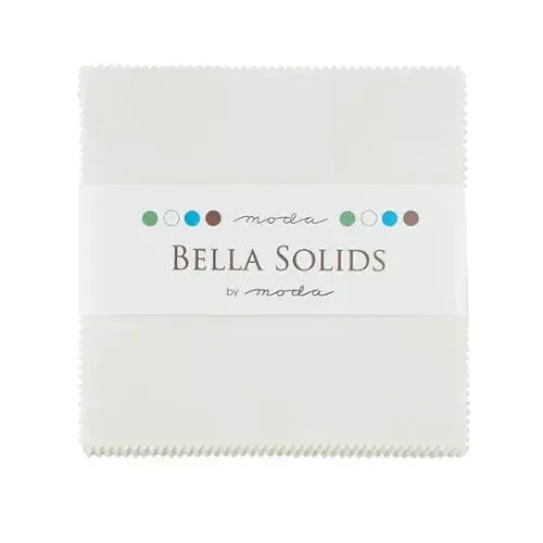 White Porcelain Bella Solids Charm Pack Precuts