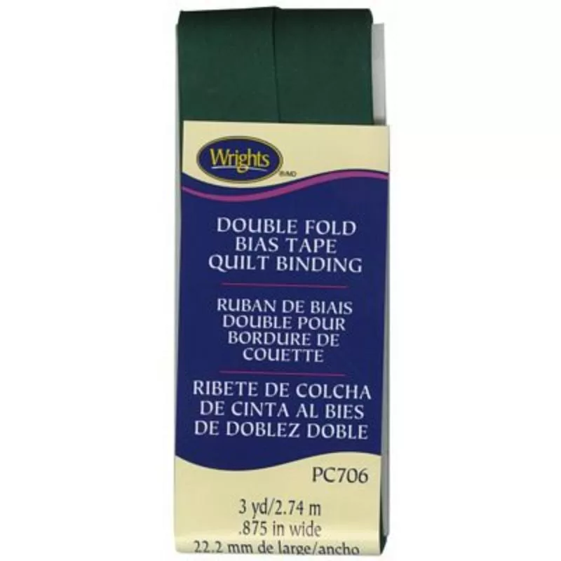 Wrights Double Fold Bias Tape Quilt Binding - Jungle Green