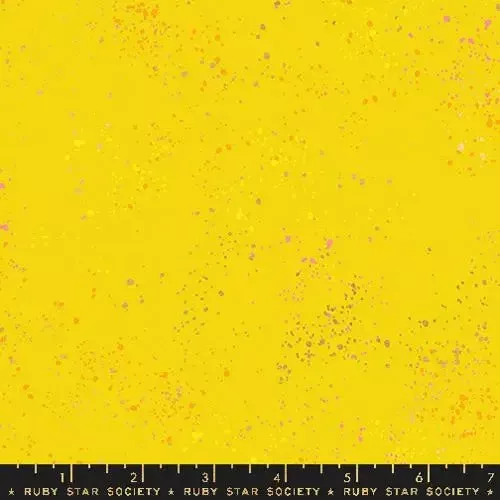 Yellow Speckled Metallic Golden Hour 43"/44" Fabric Per Yard