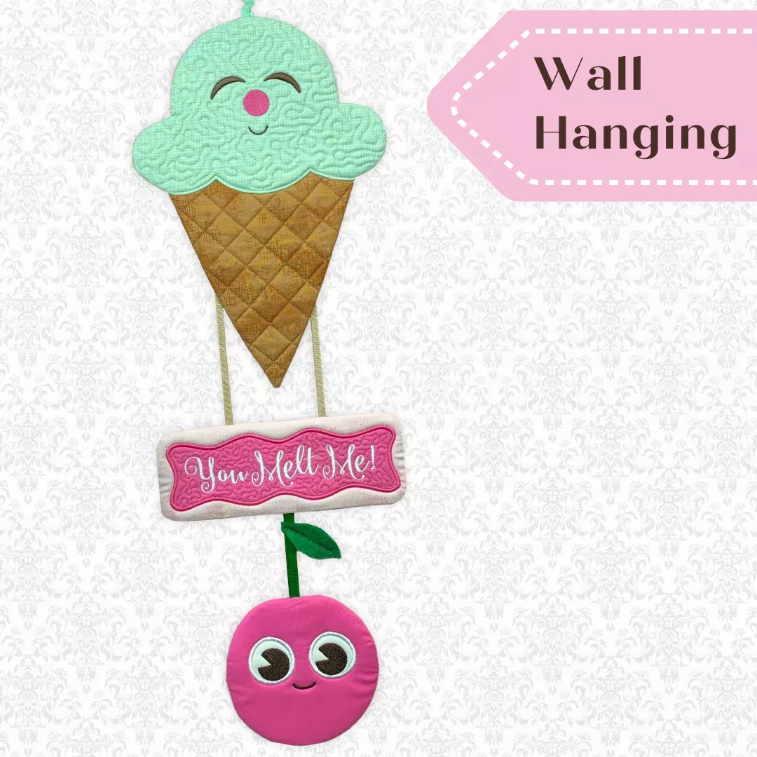 You Melt Me Whimsical Wall Hangings In the Hoop Embroidery Design Collection