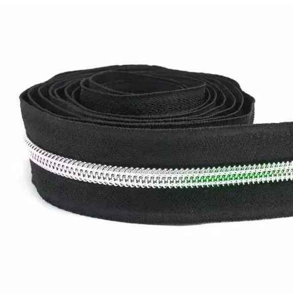 Zipper Black 5 metre - Rainbow #5